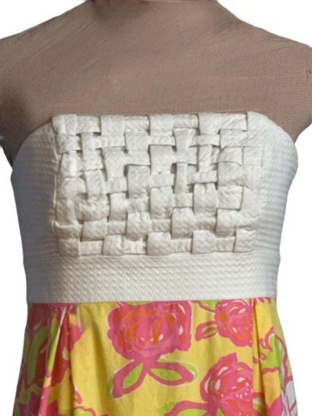 Lilly Pulitzer Betsey Starfruit strapless dress Wmns Sz 6 - Picture 2 of 6